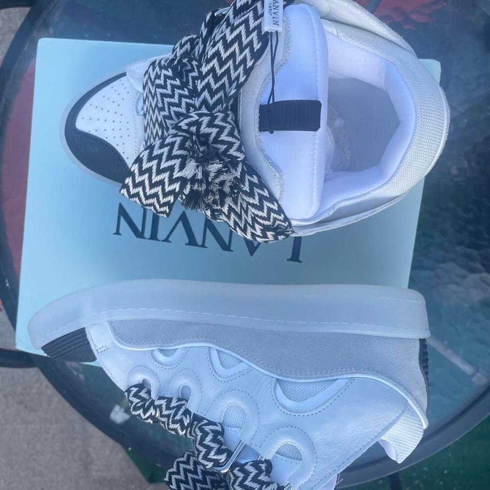 Lanvin White and Black Sneakers Stylish Design